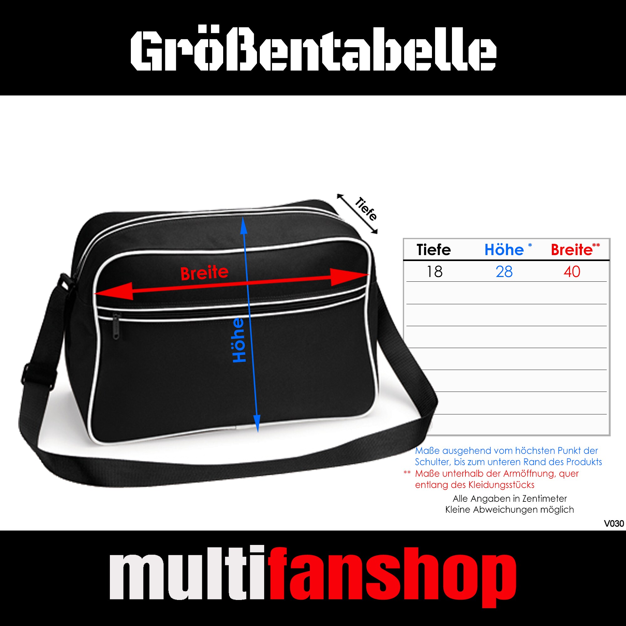 multifanshop® Retrotasche - Hamburg - Schriftzug - Druck blau