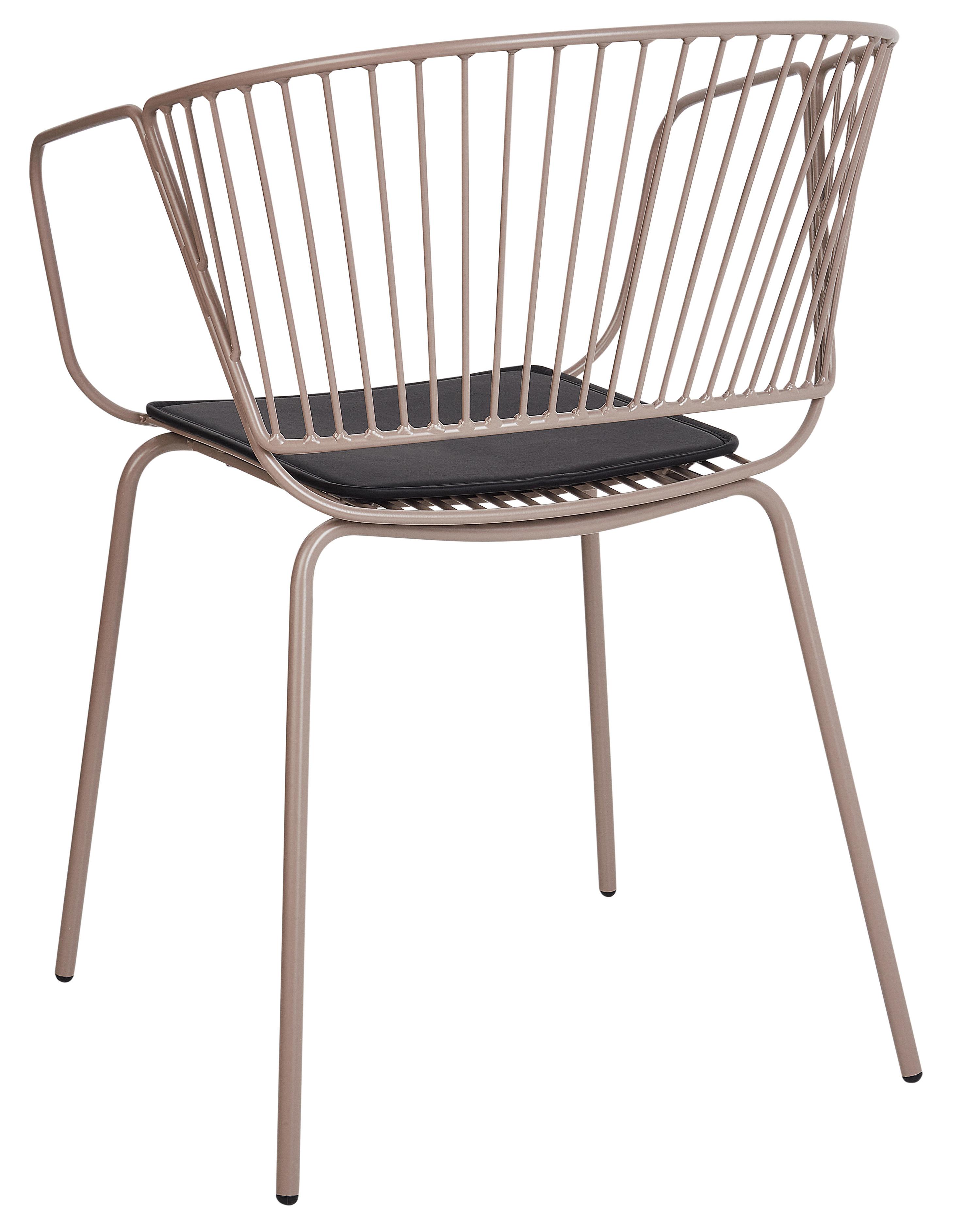 Set van 2 eetkamerstoelen RIGBY Metaal Beige