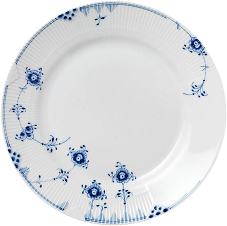 Royal Copenhagen Blå Elements 28 cm. tallerken Hvid, blå