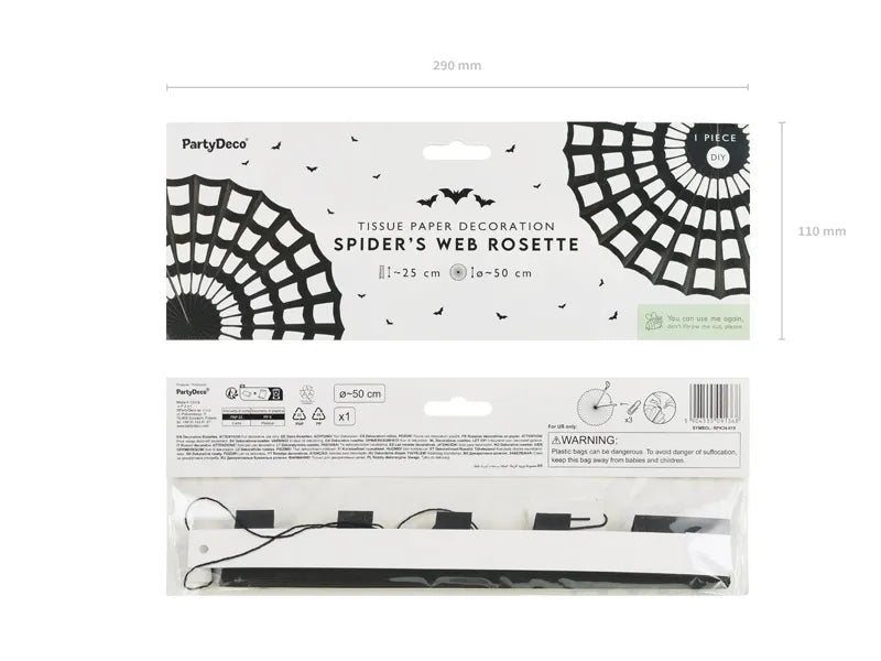 Spinnenweb Hangdecoratie Zwart 50cm