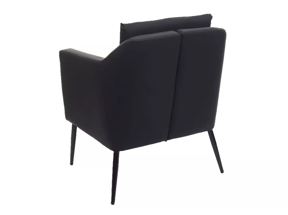 Fauteuil de relaxation MCW-H93a, similicuir noir