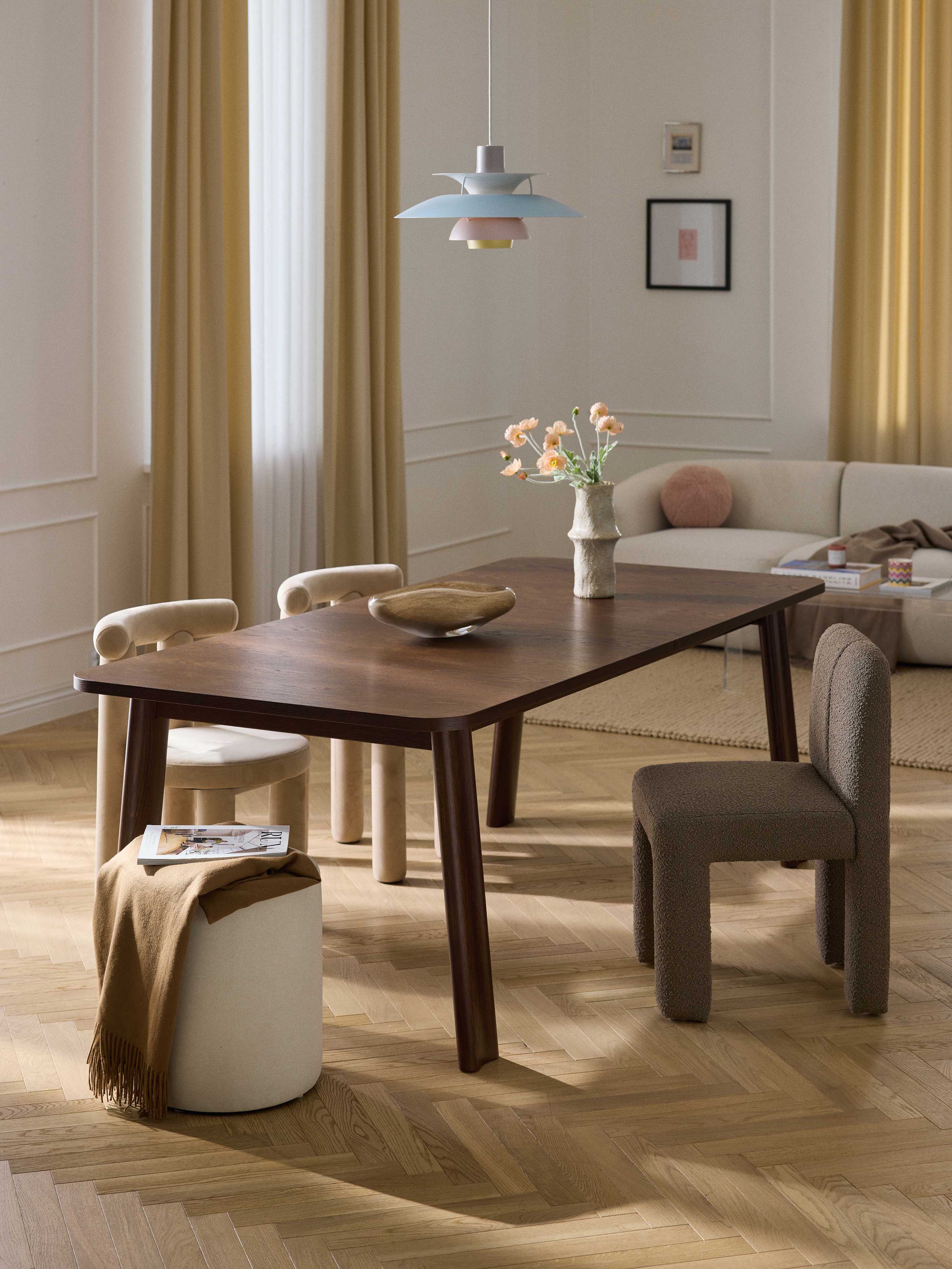 Uitschuifbare eettafel Ember, in verschillende formaten