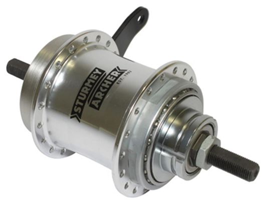 MOYEU CITY-VTC STURMEY ARCHER ARGENT 36T  2 VITESSES   FREIN DANS LE MOYEU