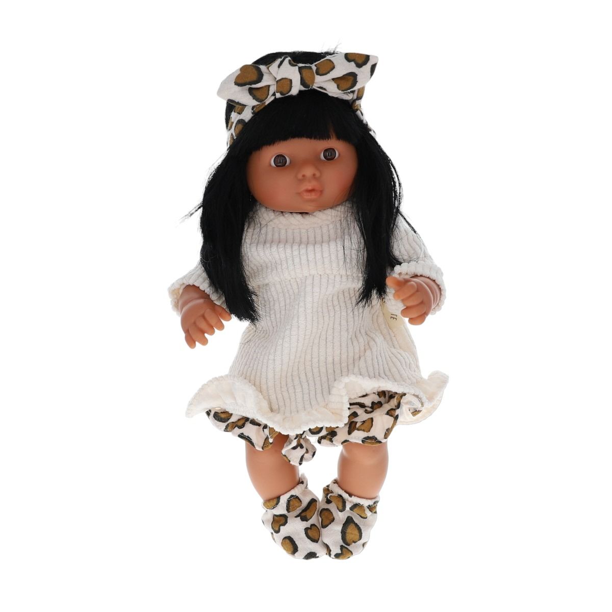 Poupée Pia Robe velours écru - Chaton Frisette