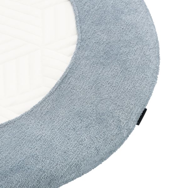 Kidsmill Soft Elegance II Boxmatras Hoes Rond Ø 90 cm - Iceblue