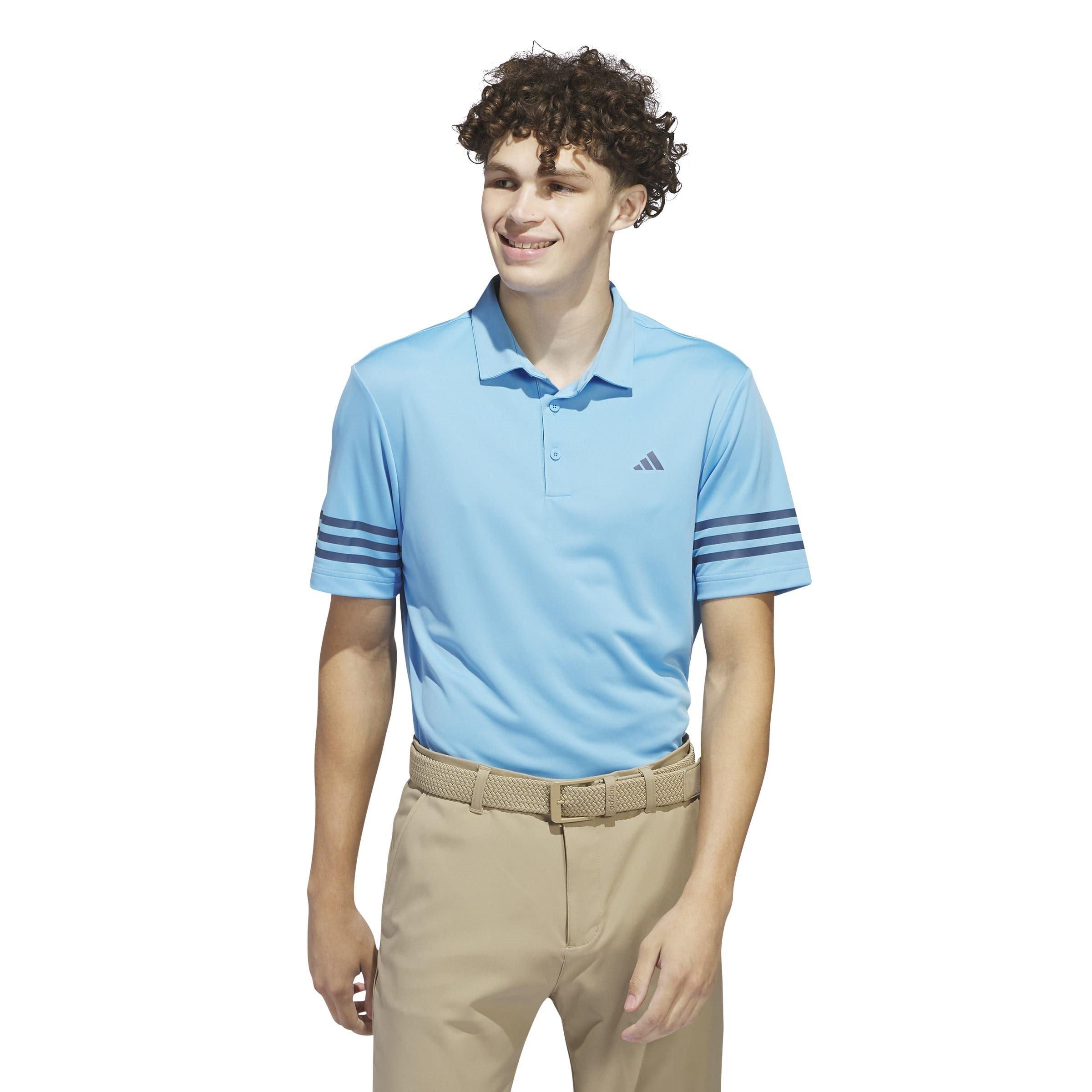adidas 3 Stripe Polo Shirt Mens
