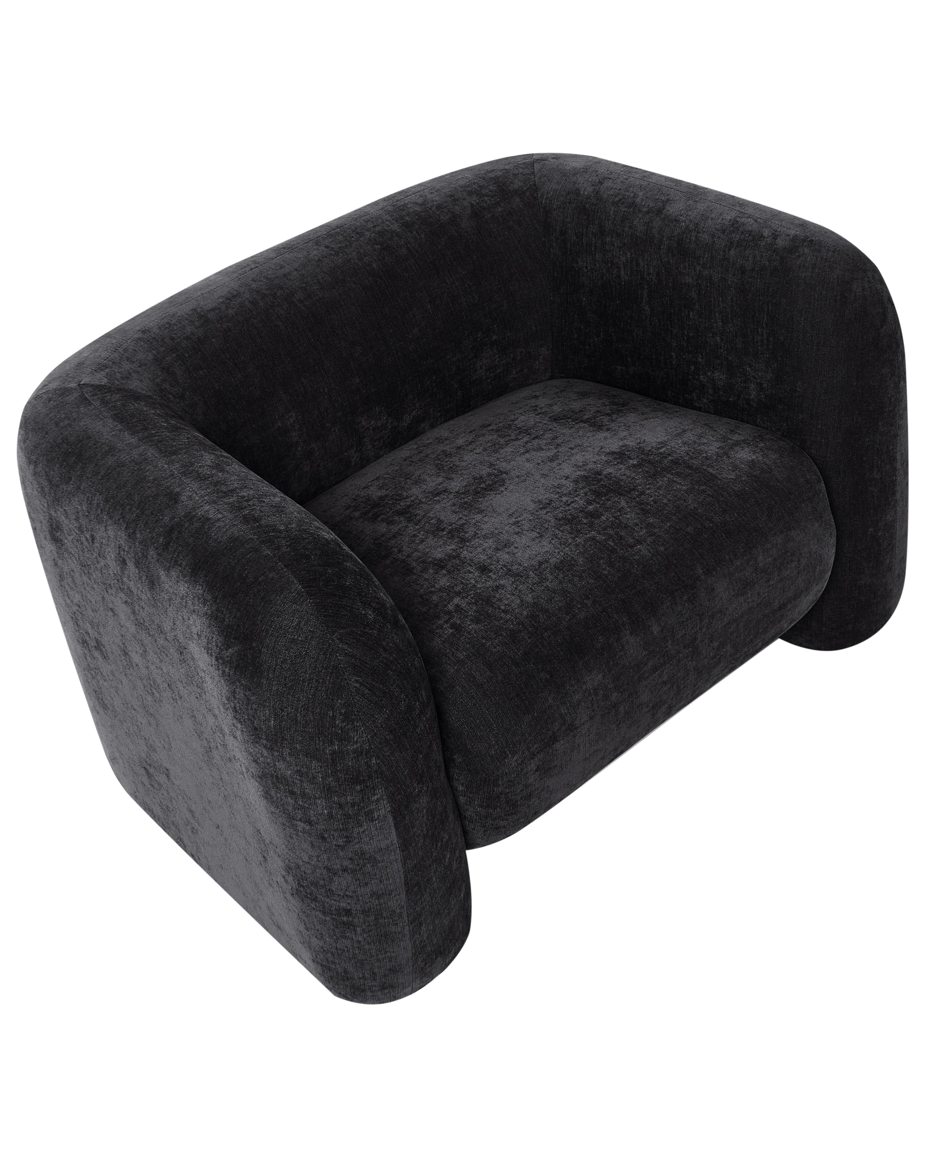 Fauteuil LEIREN Chenille Zwart