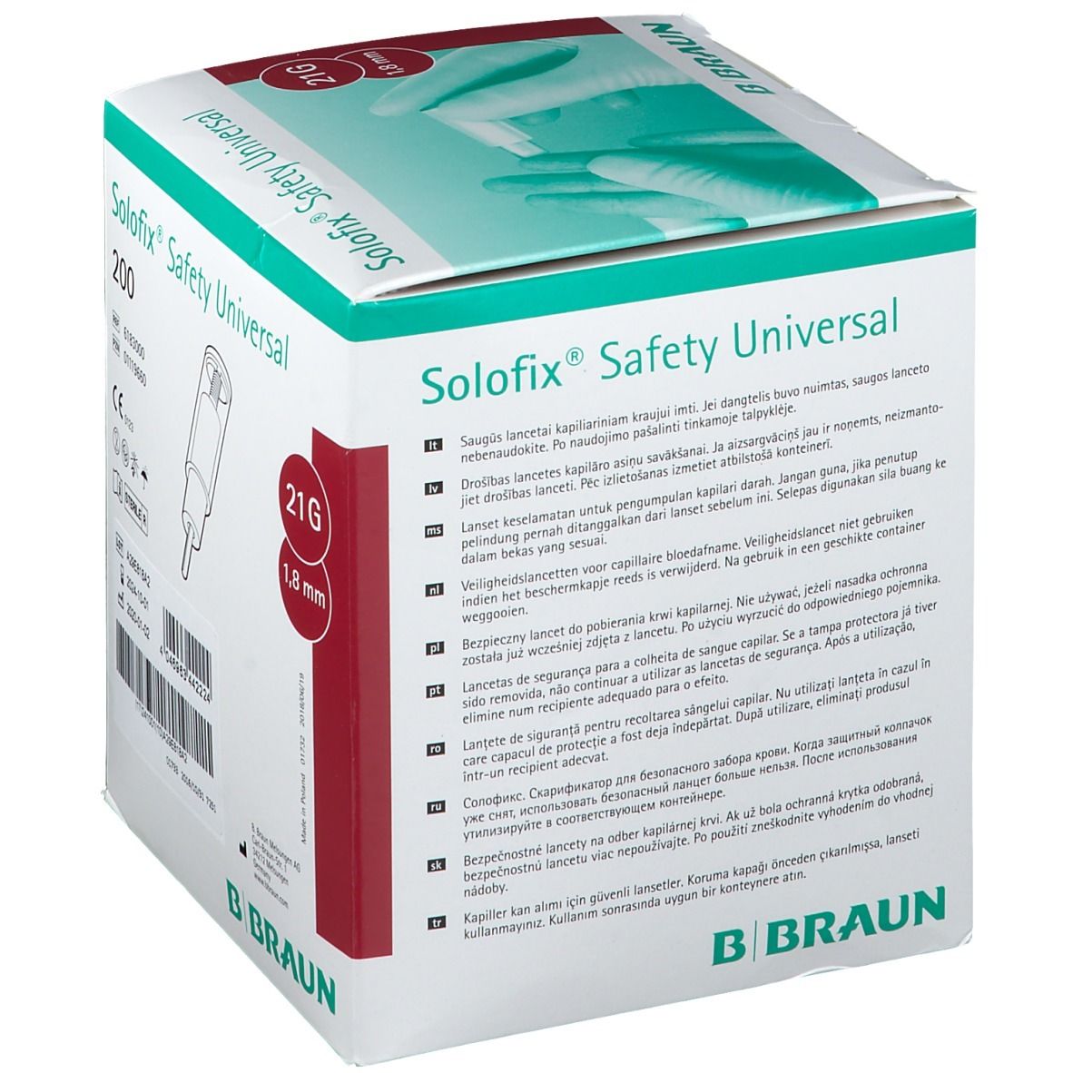 Solofix® Safety Universal 21 G 1,8 mm