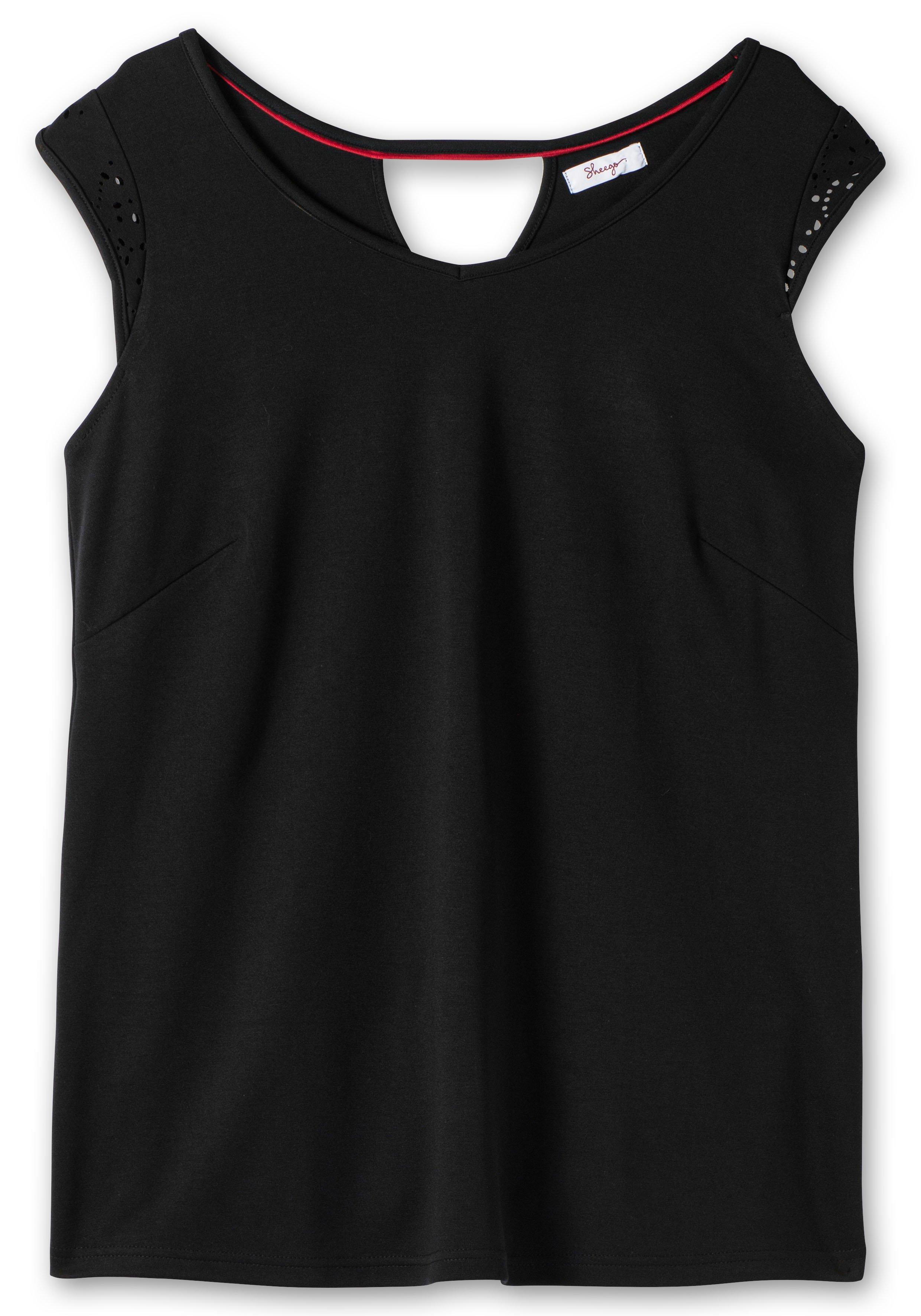 Top mit Lasercut-Muster am Ärmel