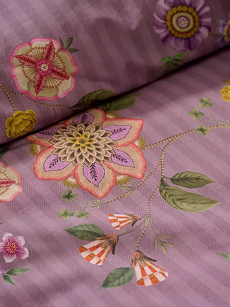 PIP STUDIO Perkal Bettwäsche FLORES BAILANDO 70x90cm/140x200cm Lila lila