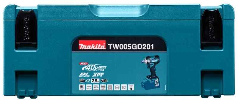 Makita TW005GD201 40 V Max Slagmoersleutel 2,5 ah accu (2 st), snellader, in mbox