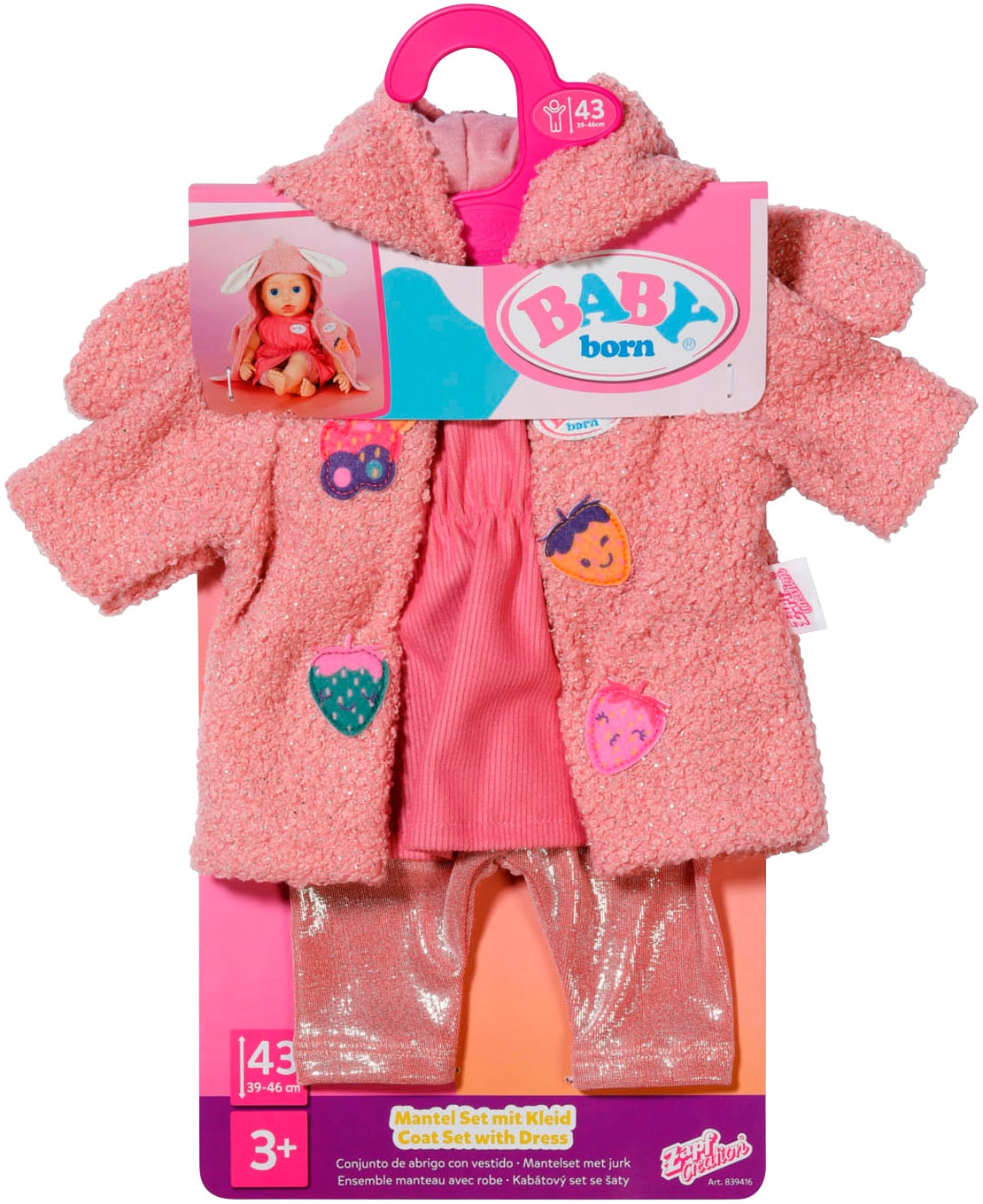 Baby Born Puppenkleidung »Mantel Set mit Kleid 43 cm«