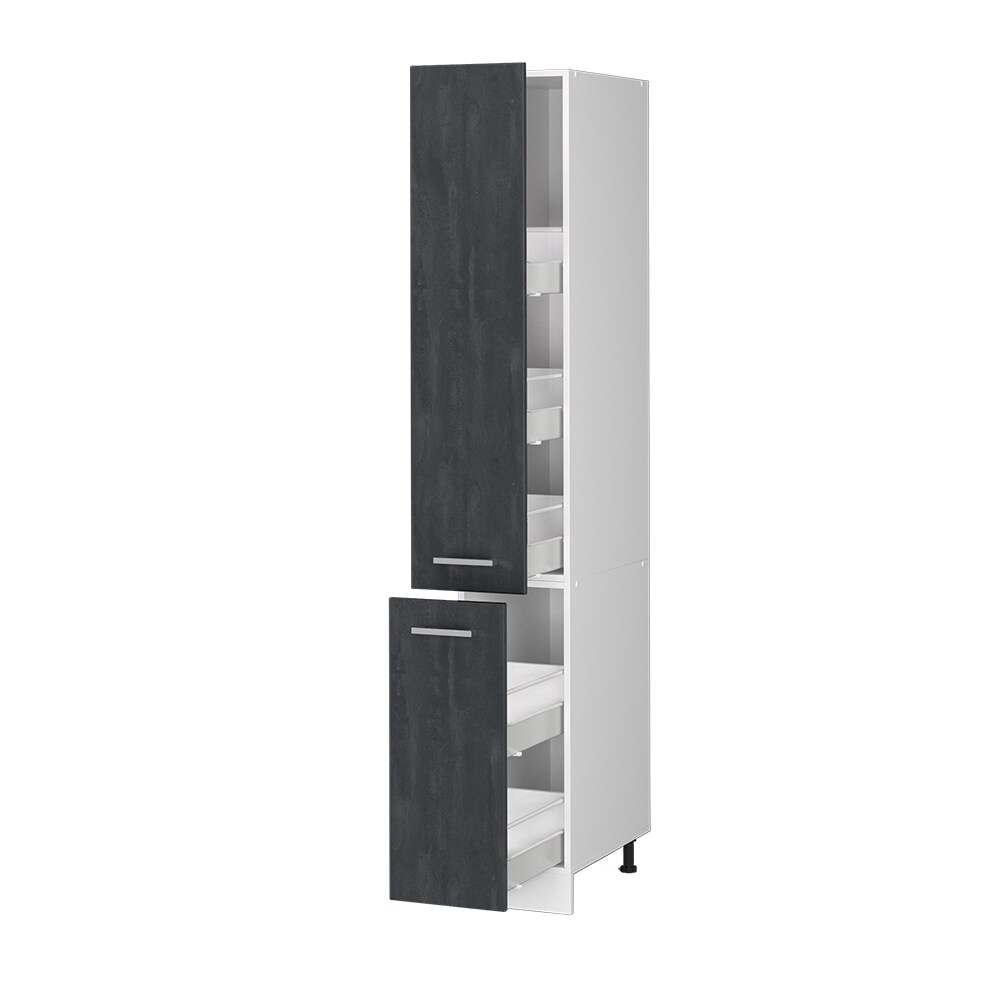 Vicco Apothekerhochschrank R-Line Schwarz Beton Weiß 30 cm