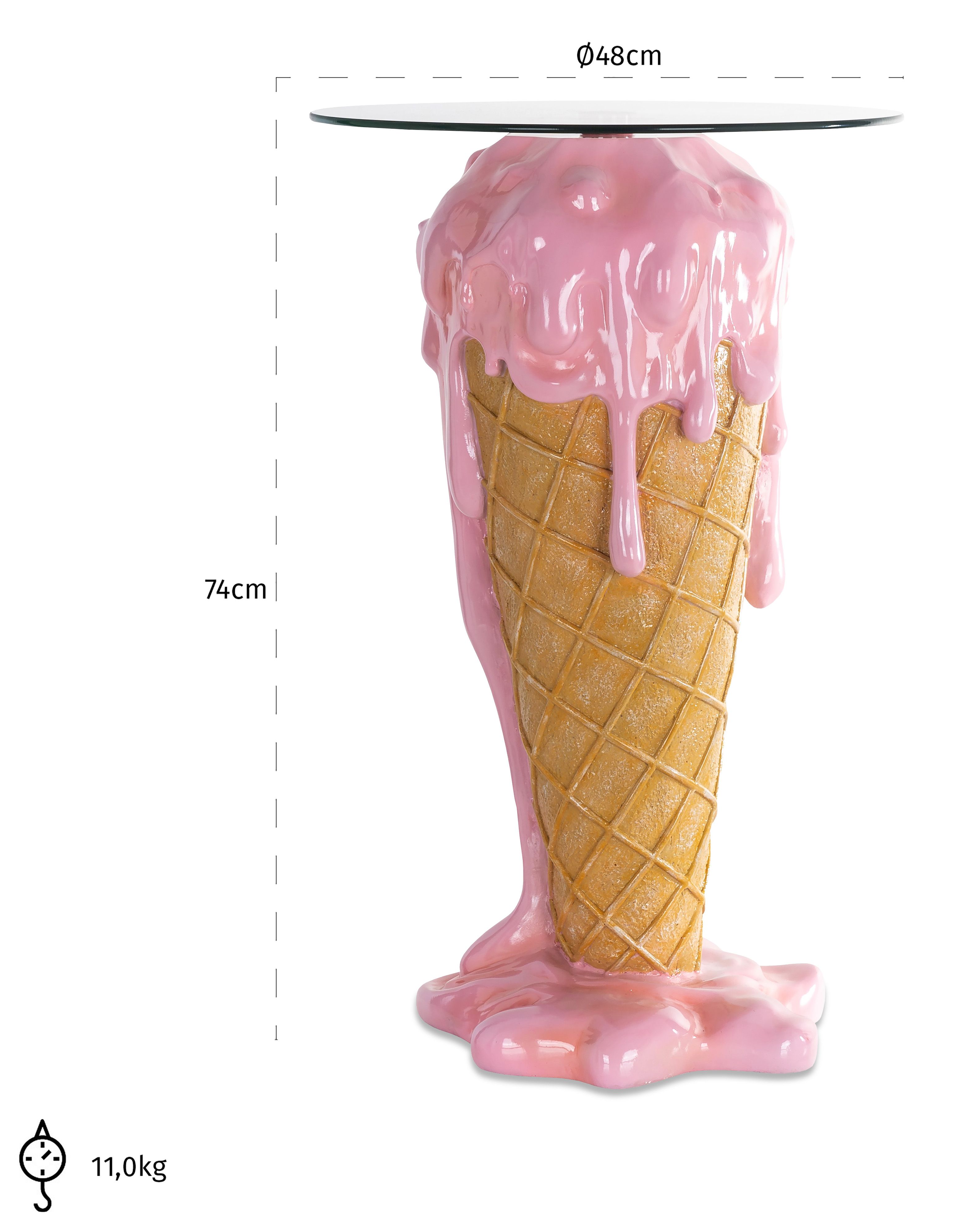 Bijzettafel 211348 Ice B48 x D48 x H74 cm