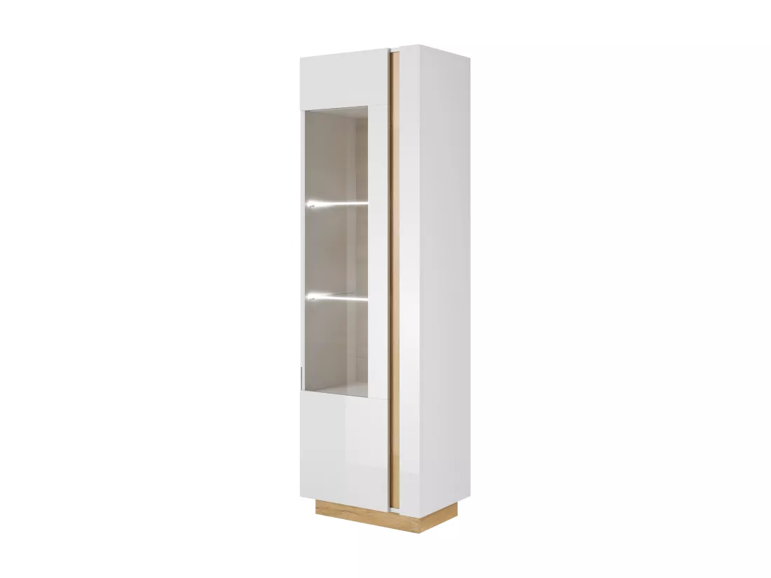 Vitrine ARCADE SC60 1D 60x40x194 Blanc