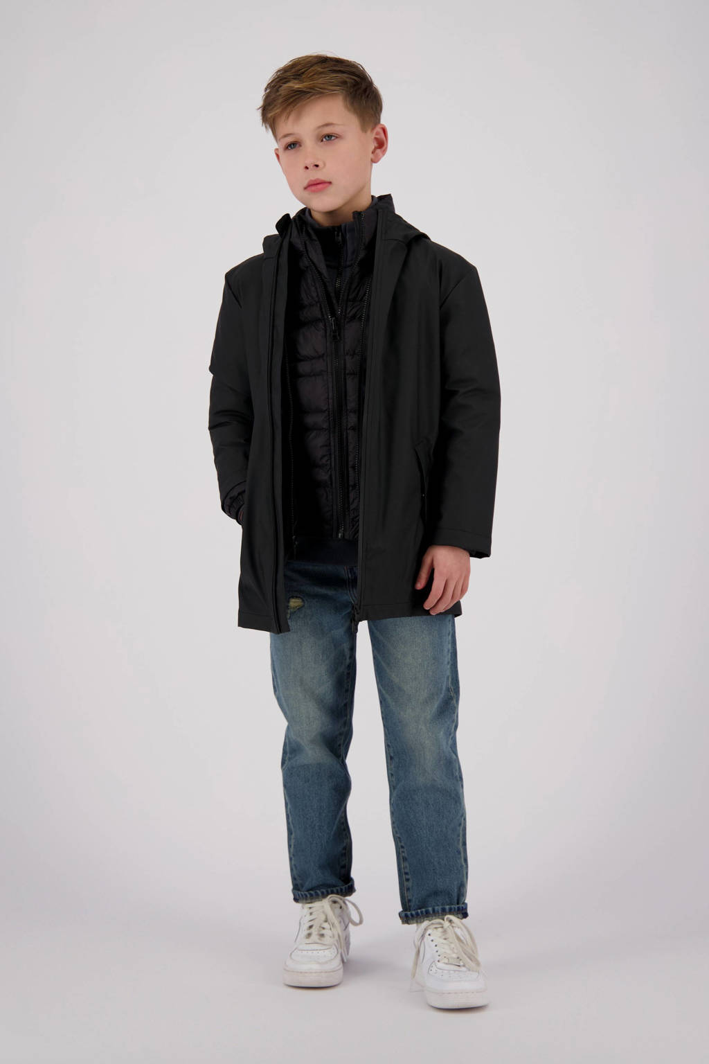 Vingino kids regenjas Monsoon zwart