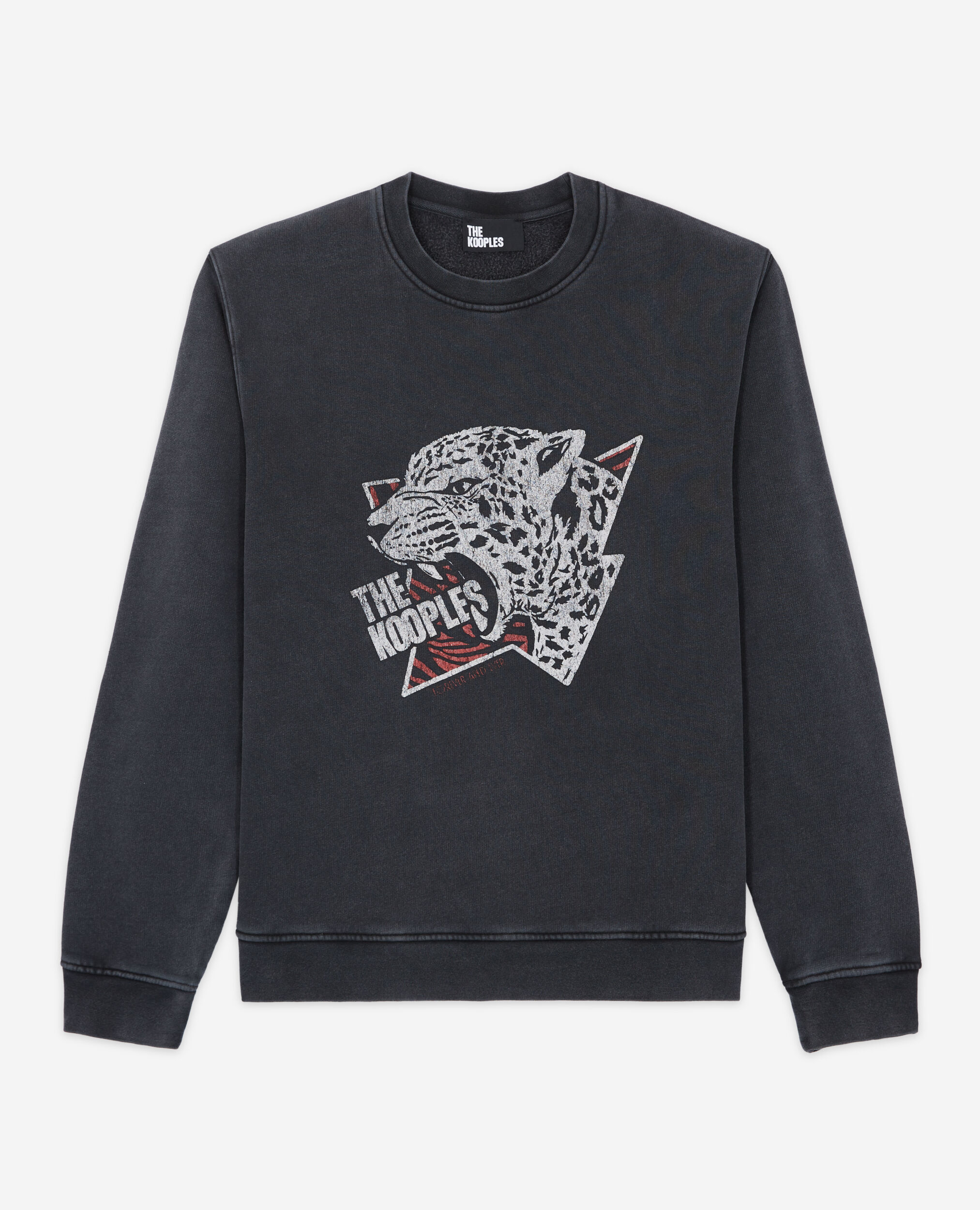 Sweatshirt sérigraphié tigre noir