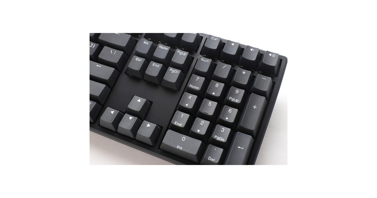 DuckyOrigin Phantom Black, toetsenbord  (Zwart, US lay-out, Cherry MX Blue, hot swap, PBT Double-Shot Keycaps)