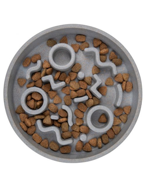District 70 Bamboo Cat Slow Feeder - Kattenvoerbak - Ø13.5 cm Lichtblauw