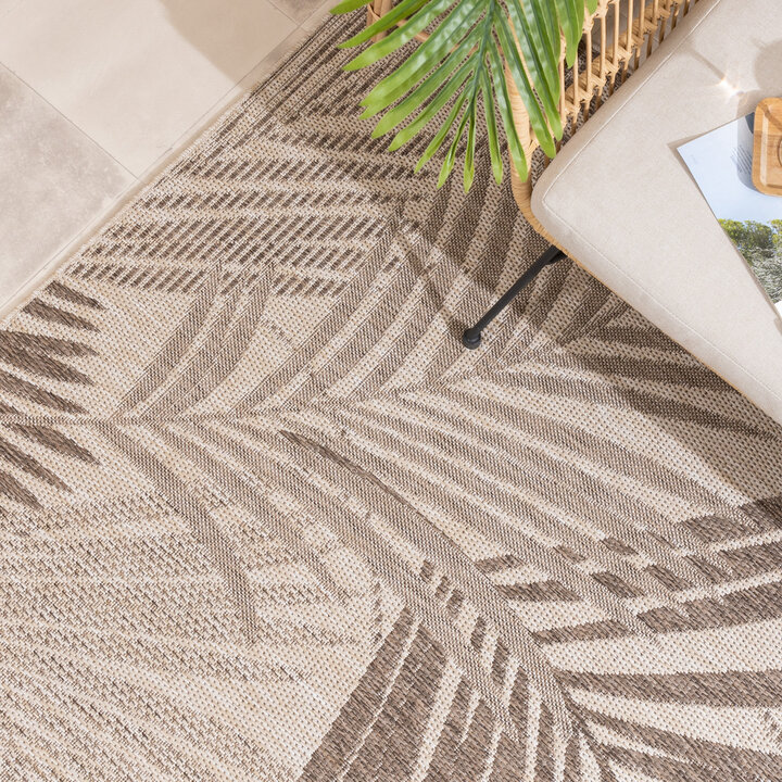 Buiten vloerkleed - Tiga Palm Taupe