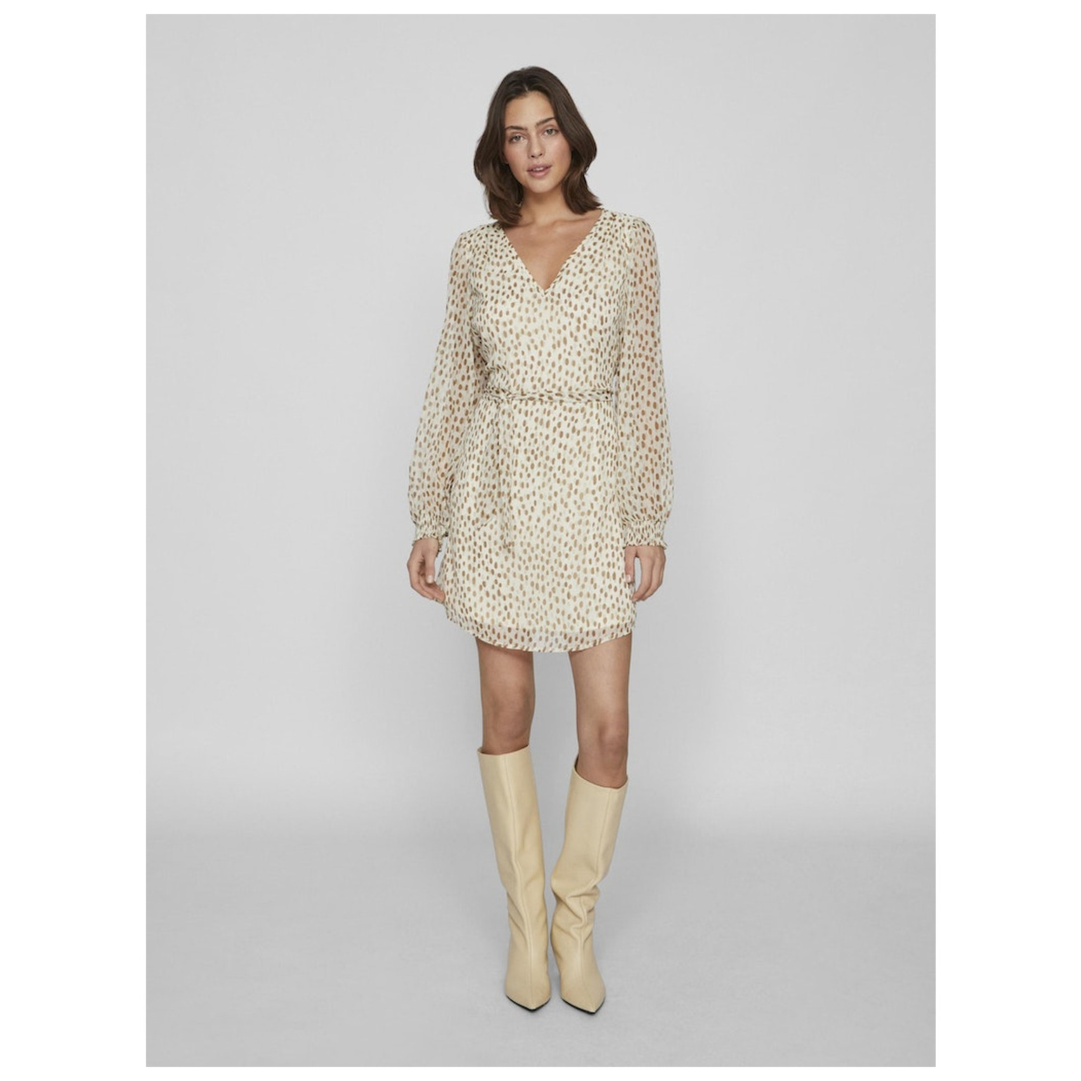 Vila VIFALIA SMOCK V-NECK L/S DRESS