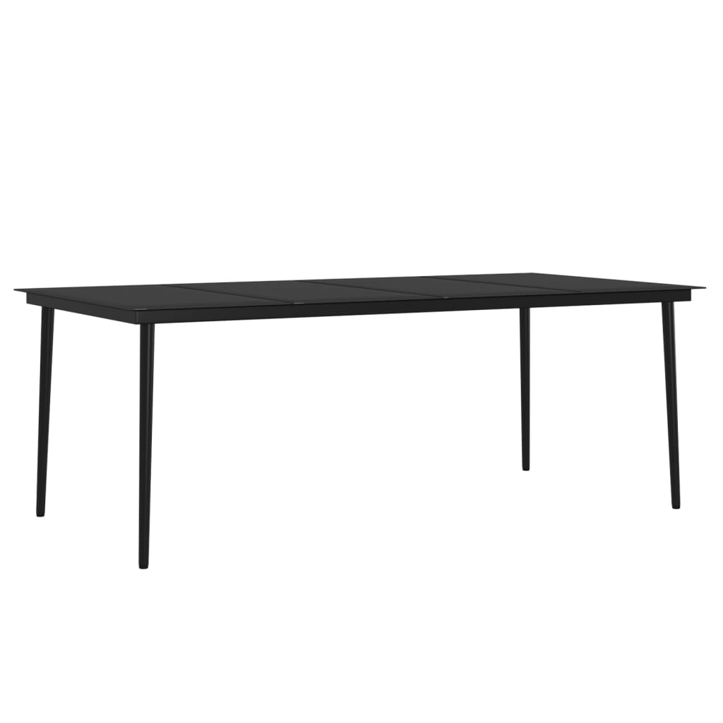 Mobilier de salle à manger de jardin coussins 7 pièces marron/noir