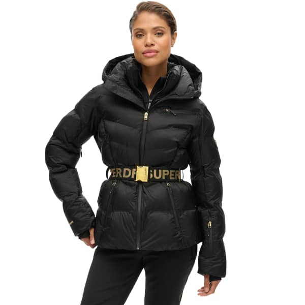 Veste de ski SUPERDRY LUXE PUFFER JACKET BLACK