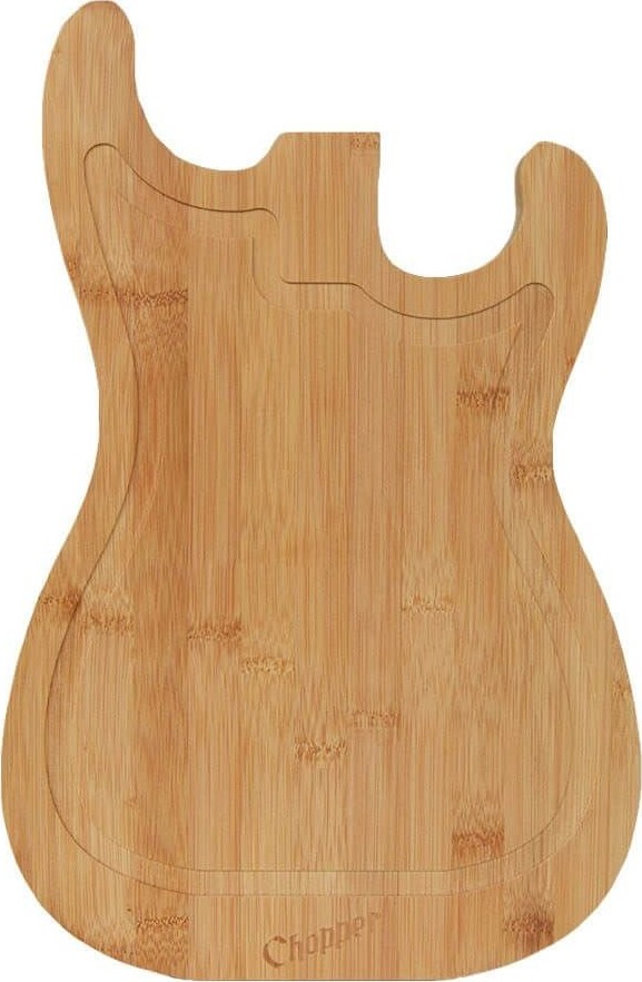 Mikamax - Guitar Skærebræt I Bambus Træ - 25X38 CM