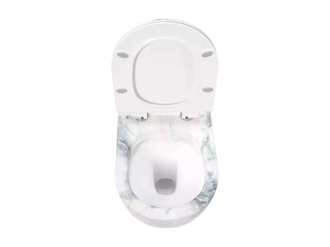 Cuvette Wc Suspendue Rea Carlos Duroplast/Slim/Zm Granit Matt Grey
