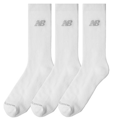 Chaussettes hautes (3 paires) New Balance Performance Basic Crew Blanc