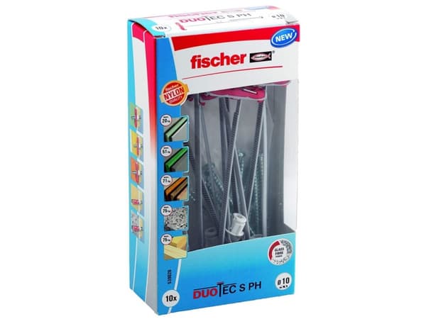 Fischer DUOTEC 10 S PH LD 2-komponent råplugg 50 mm 10 mm 539026 10 stk.