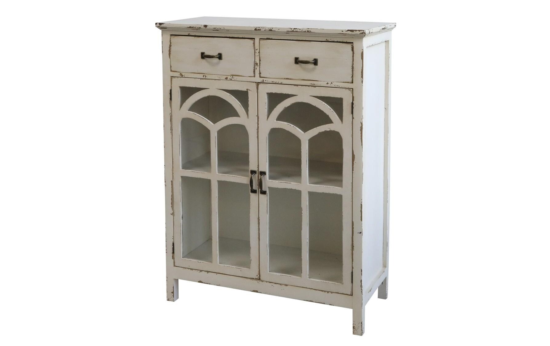 Kommode 32 cm x 92 cm, Crème<br>Vitrinenschrank