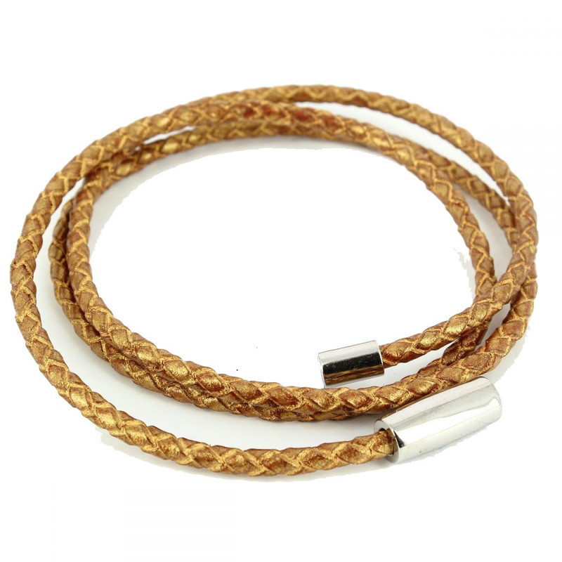 Bracelet tressé Homme Monart, orange