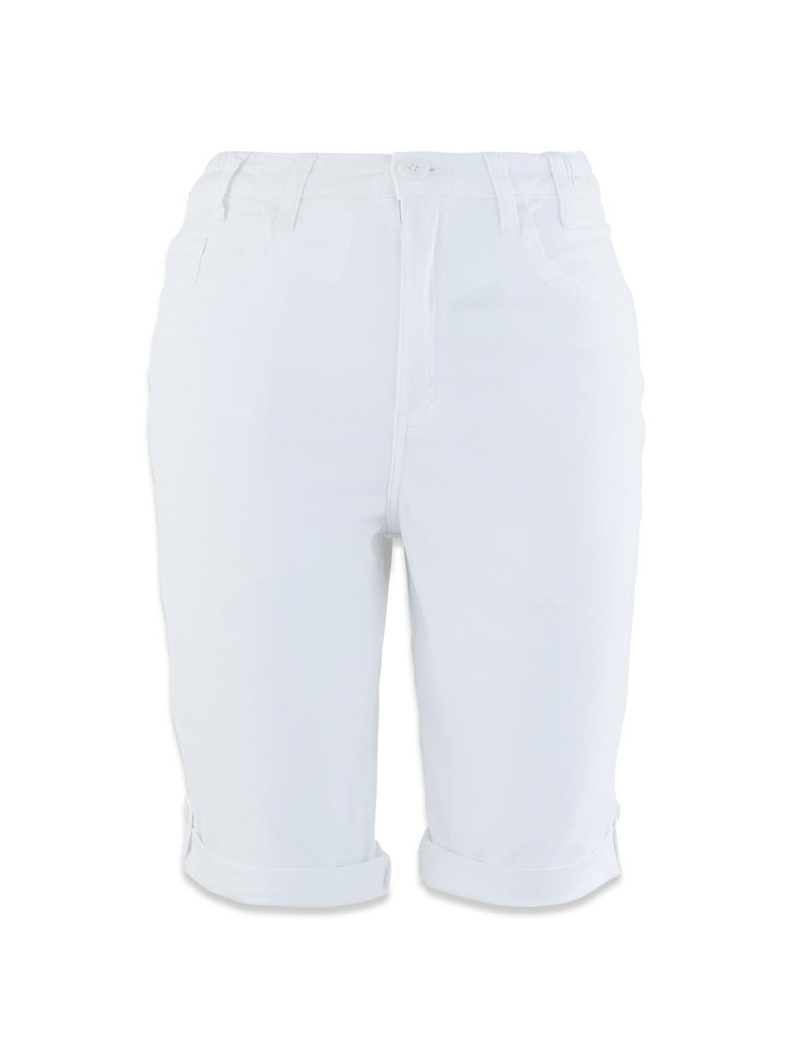 Bermuda Femme Coton Blanc