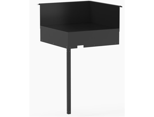 FORGE ADOUR - Support d'angle Support angle 60 cm, Acier , Noir, Serie N