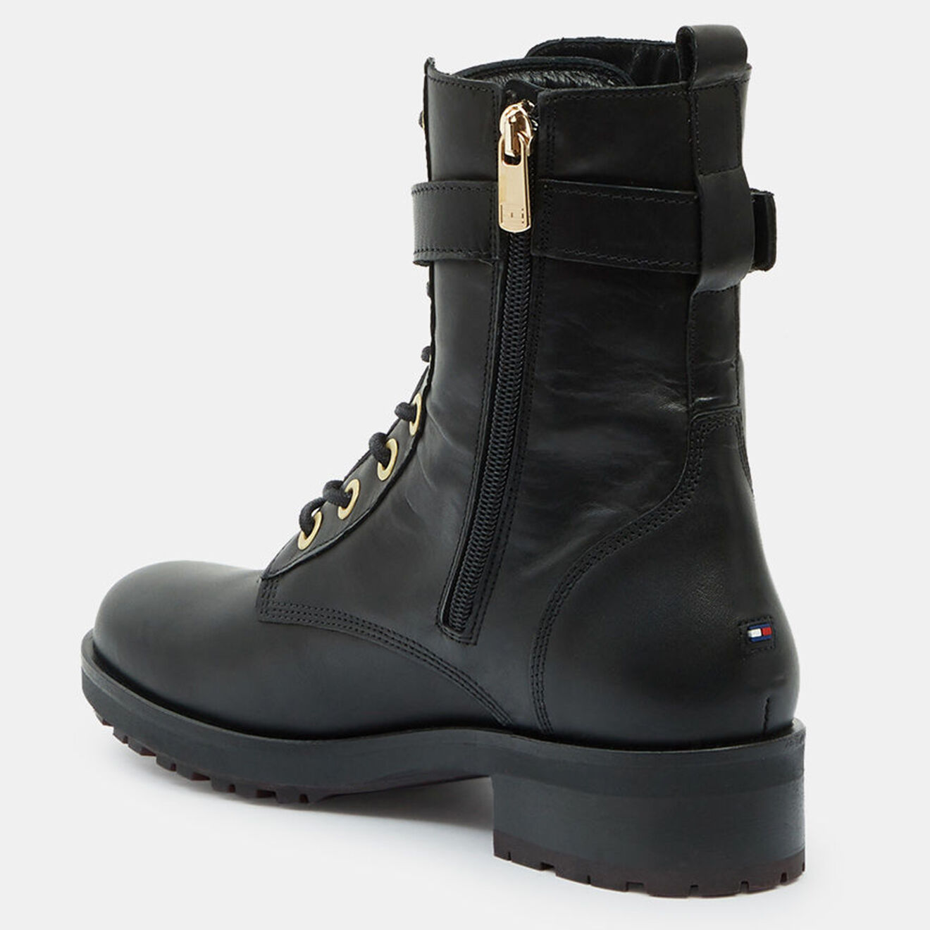 Tommy Hilfiger Boots en Cuir Biker noires