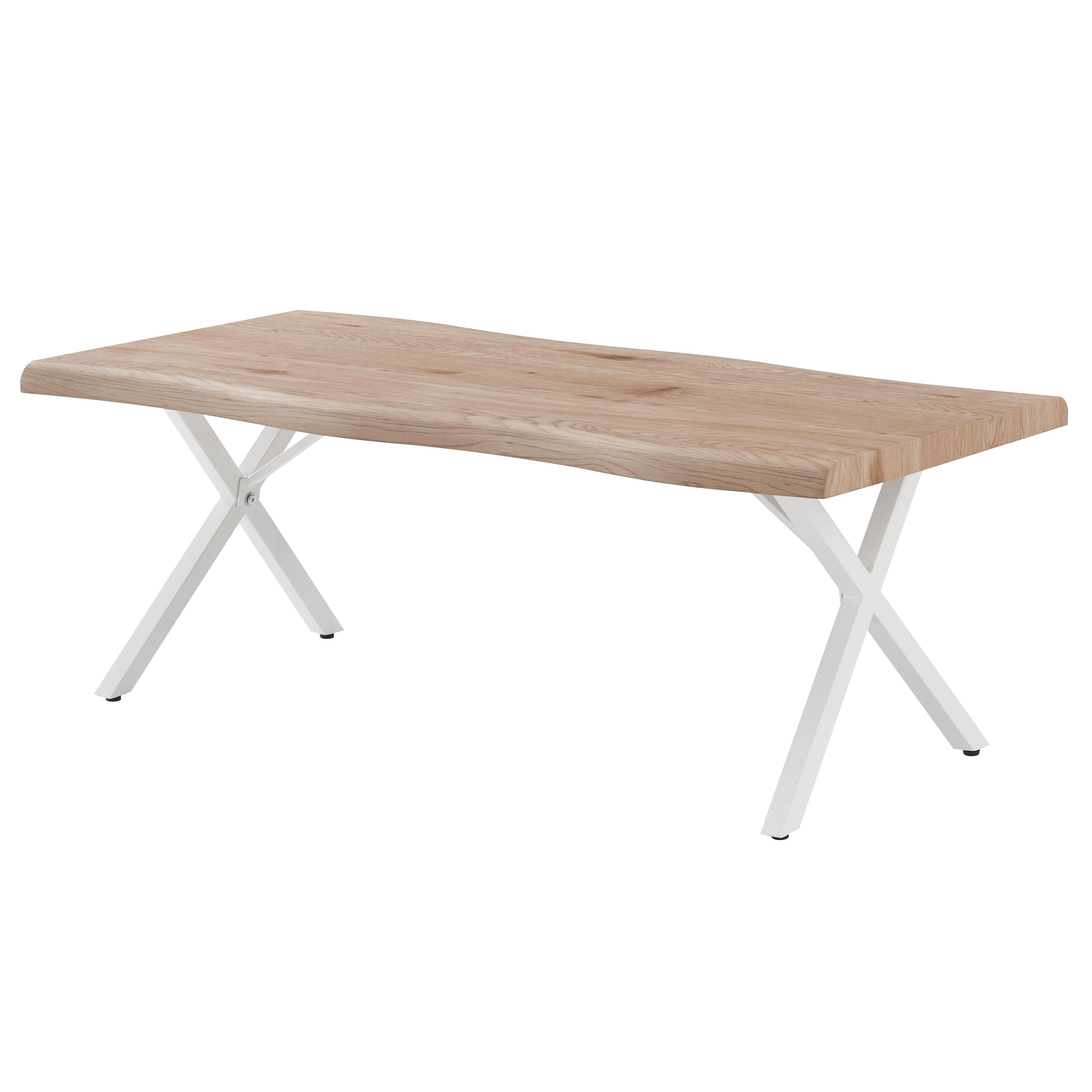 HERMIONE TABLE BASSE 120X60X45CM PIEDS BLANC