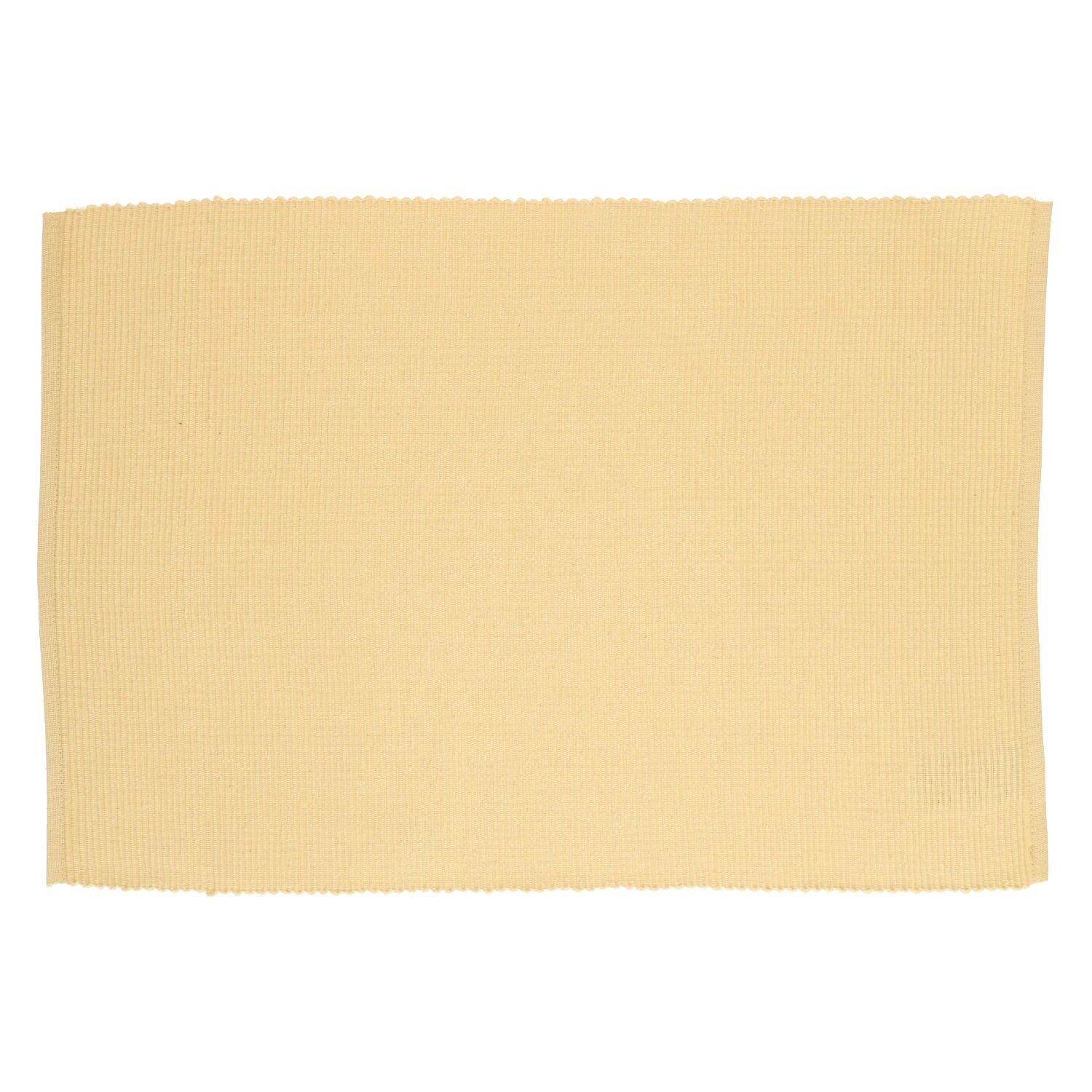 Placemat geribbeld, GOTS bio-katoen, korengeel, 35 x 50 cm