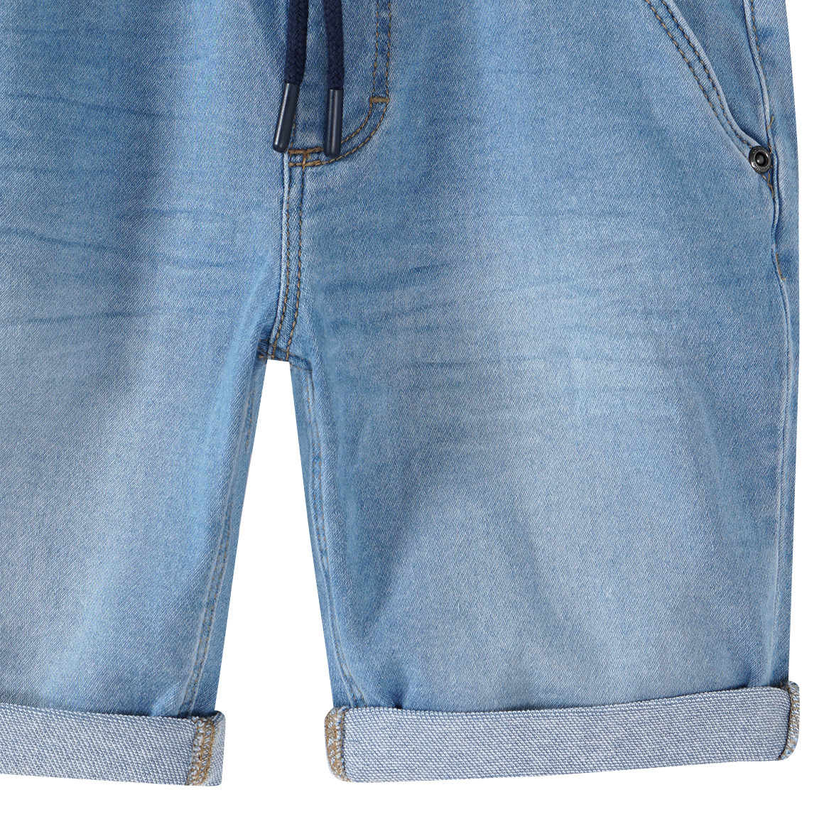 Topolino Jungen Jeansshorts mit Tunnelzug hellblau