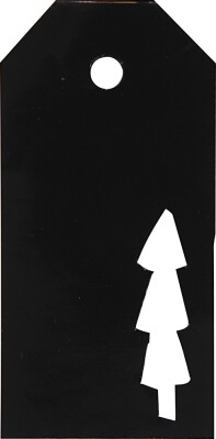 Manillamærker - Str. 5X10 CM - 300 G - Sort - 15 Stk