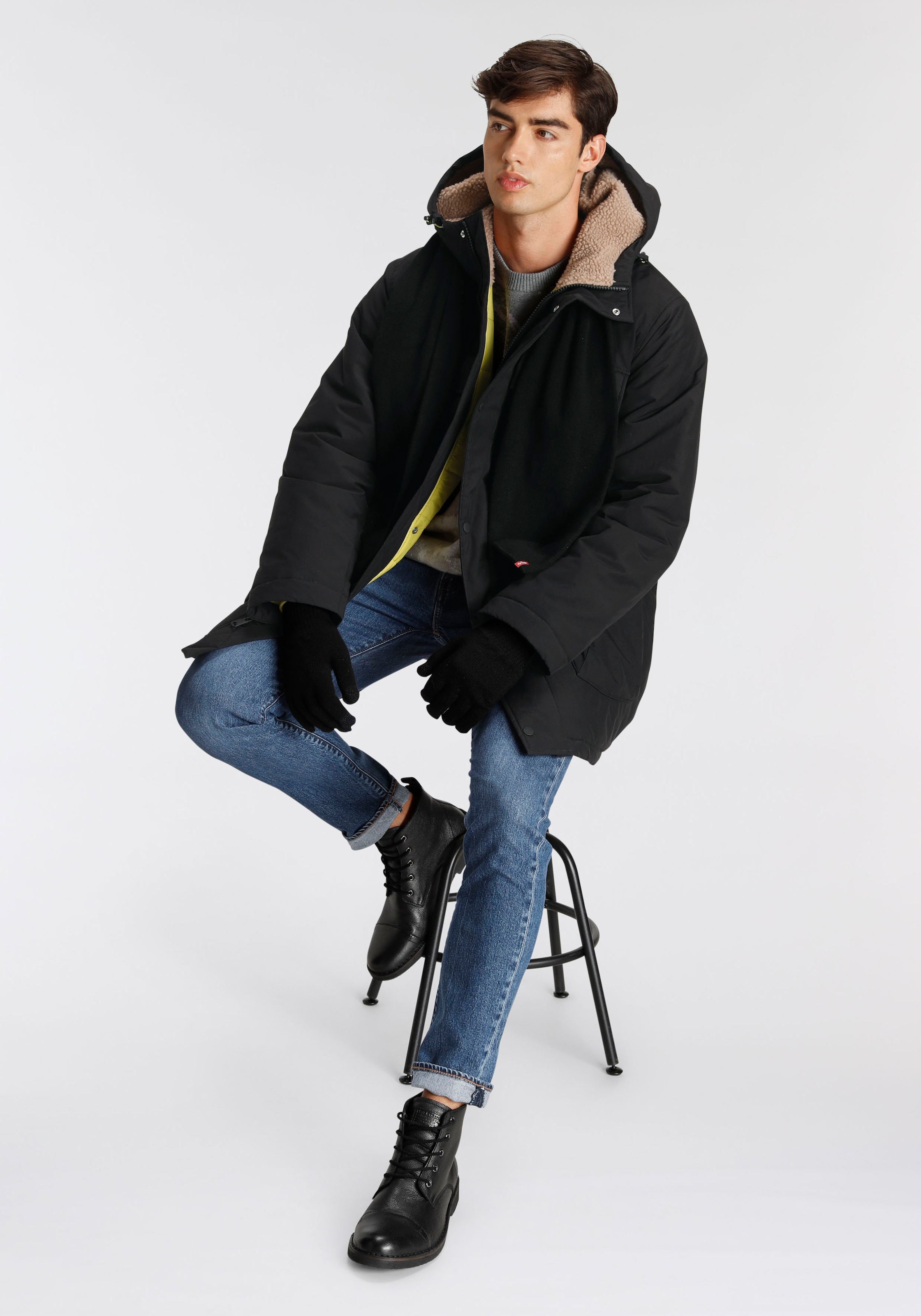 Levi's® Strickhandschuhe »TOUCHSCREEN«, mit Touchfunktion, einfache Bedienung von Smartphones an kalten Tagen