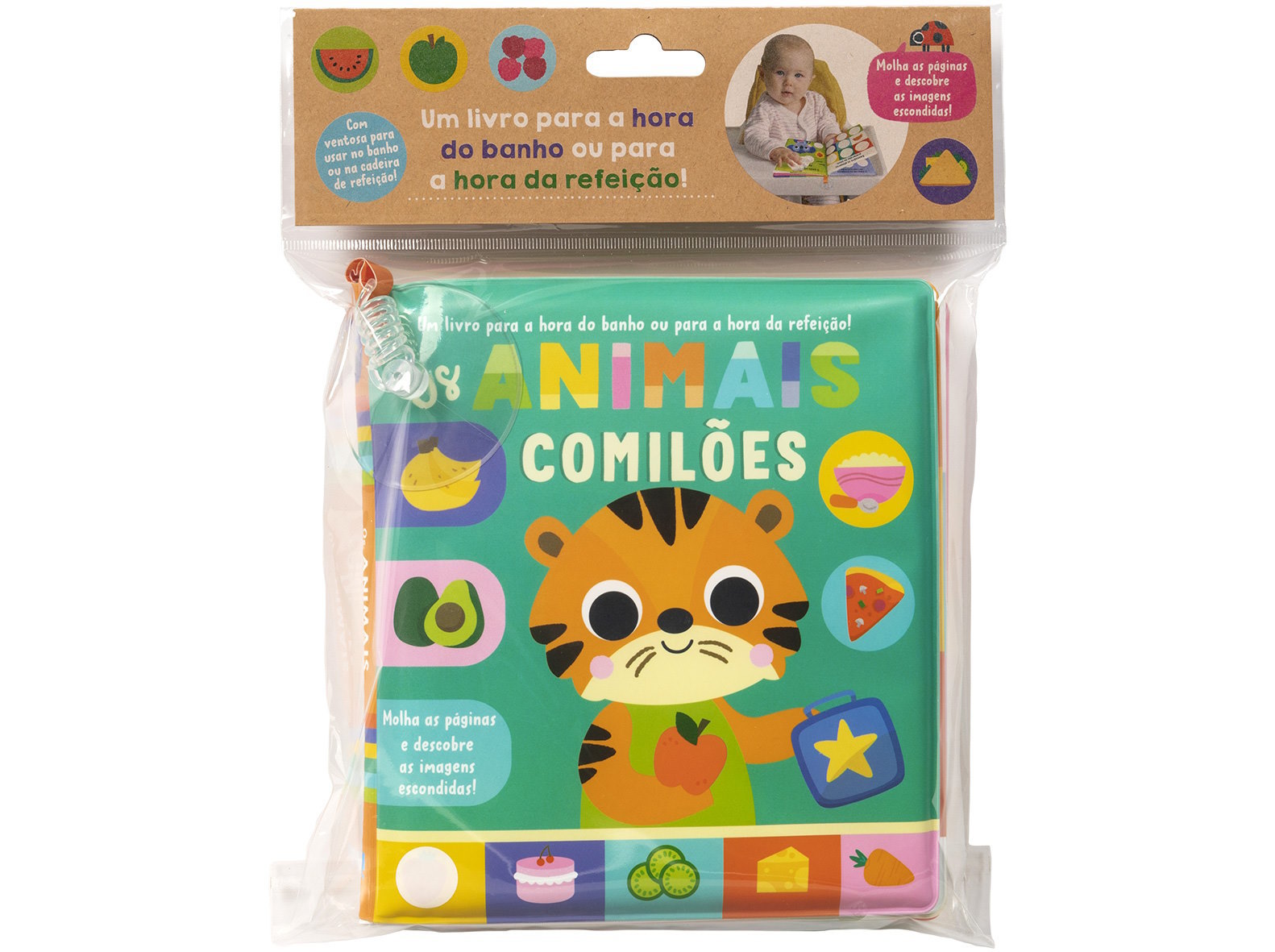 LIVRO OS ANIMAIS COMILÕES - PARA A HORA DO BANHO OU DA REFEIÇÃO
