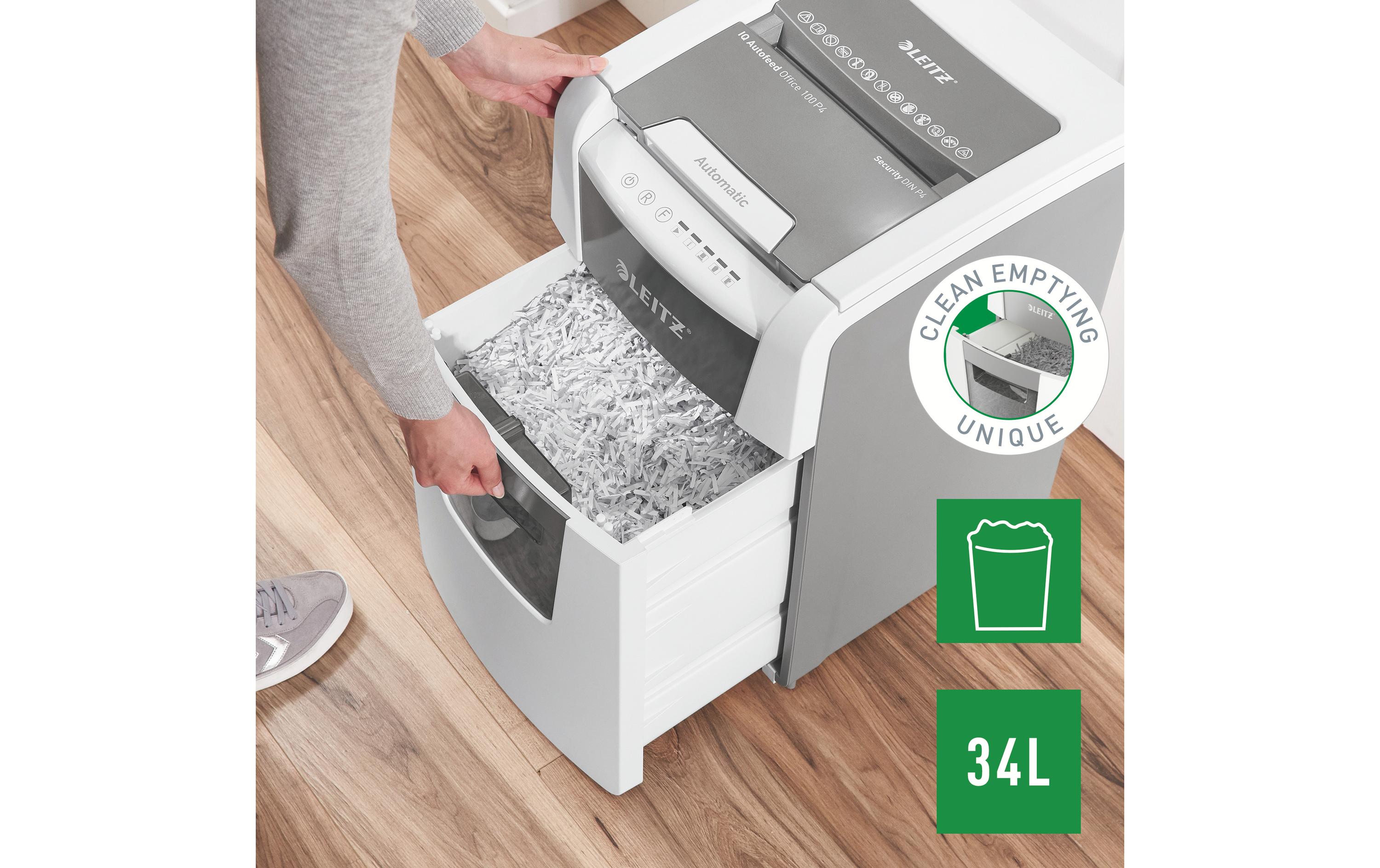 Aktenvernichter IQ Autofeed Small Office, P-4, 100 Blatt<br>Automatischer Dokumentenvernichter (auto) mit Partikelschnitt für sichere Vernichtung vertraulicher Unterlagen