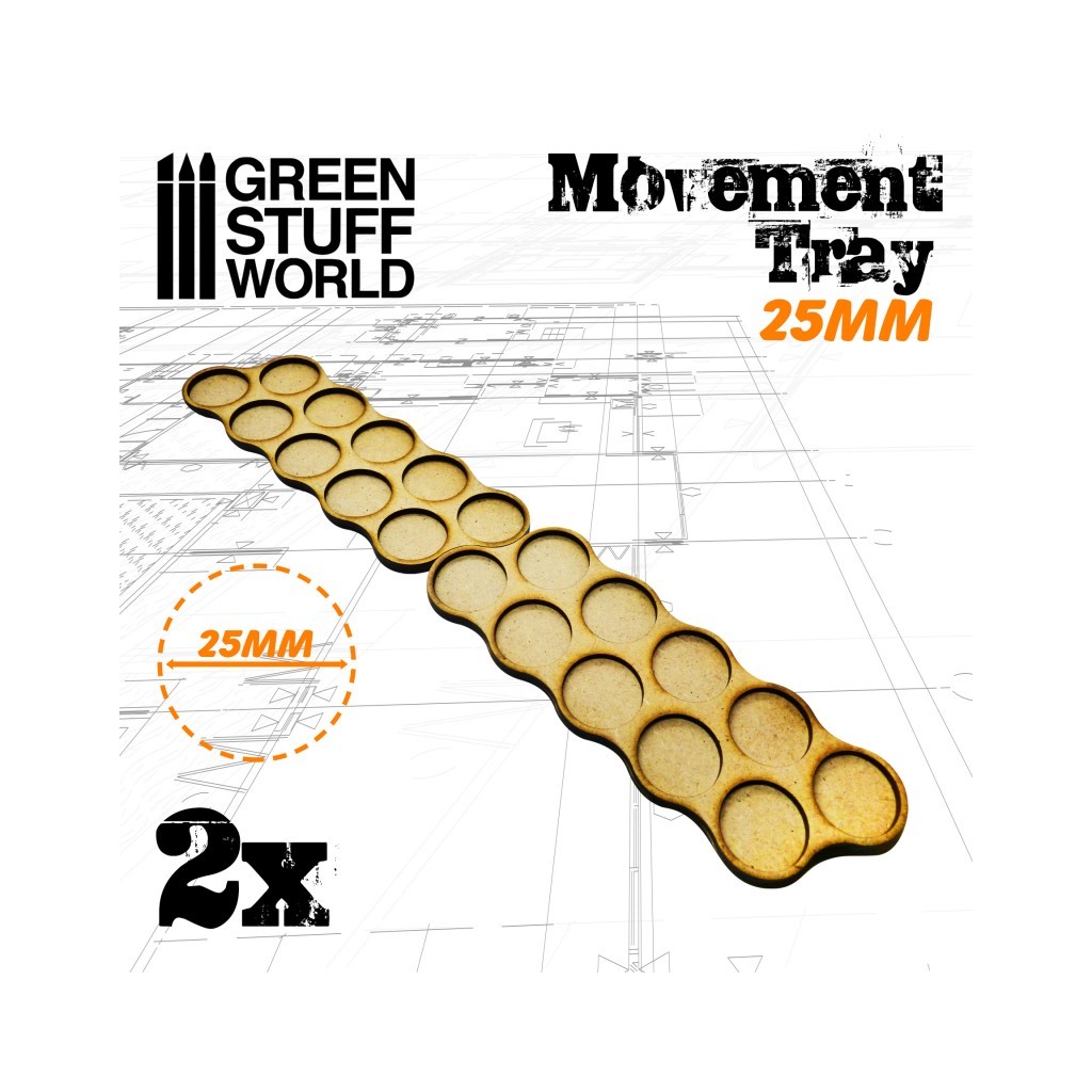 Plateaux de Mouvement MDF 10x25mm