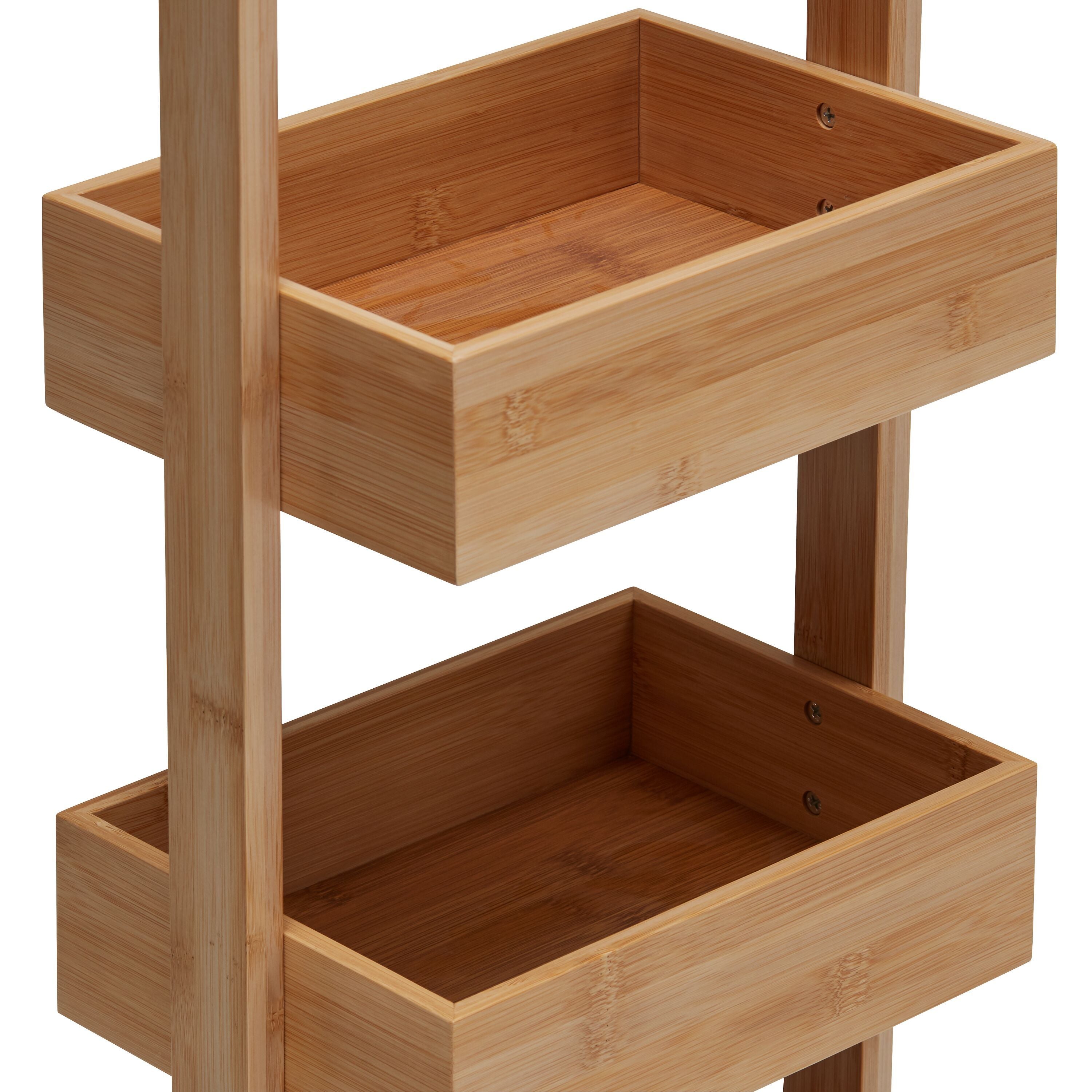 RUIZ Regal - Bambus / B: 28.0 cm x T: 18.0 cm x H: 88.0 cm