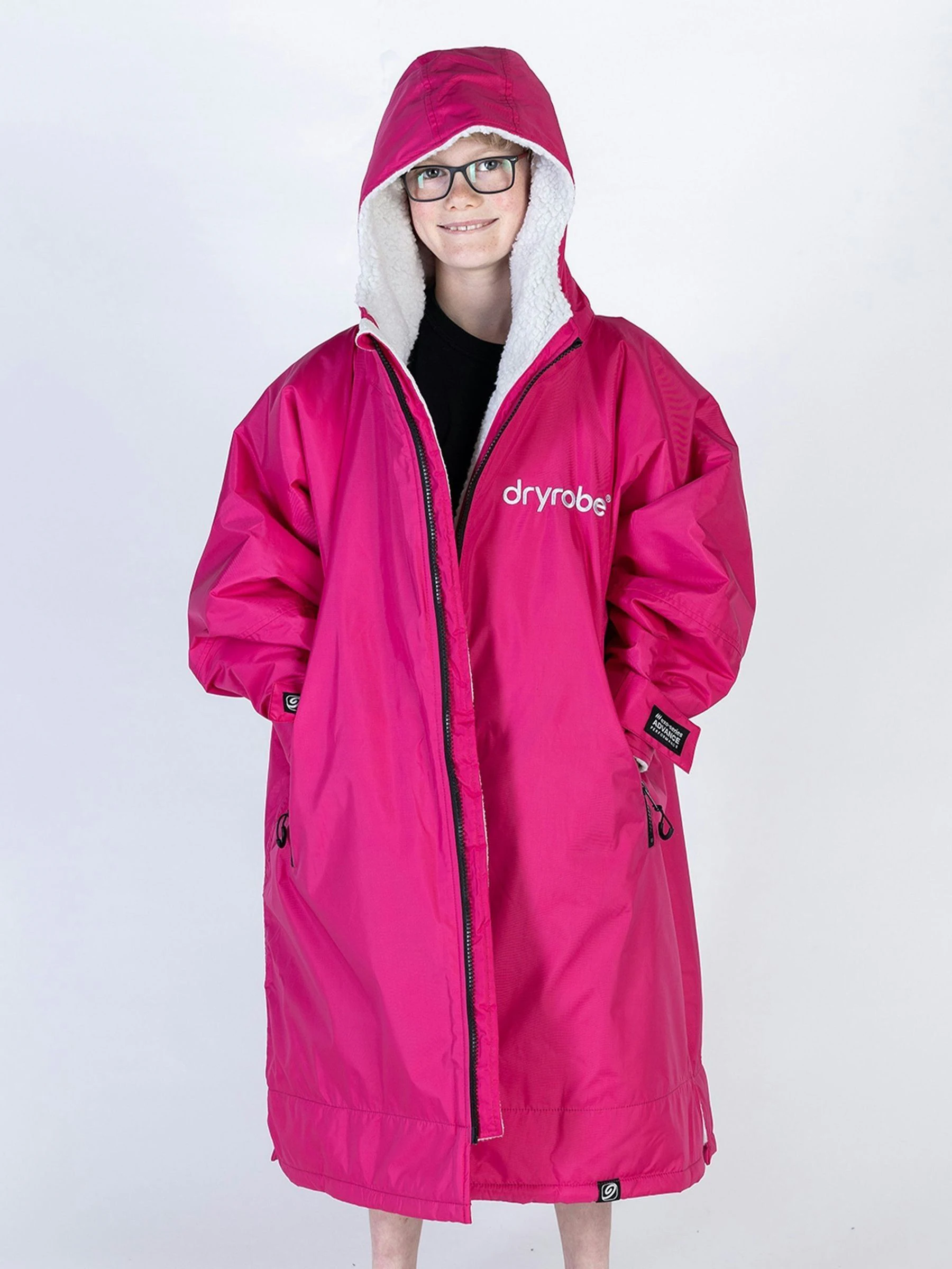 Roze/lichtgrijs - dryrobe Advance Adult Long Sleeve Changing Coats