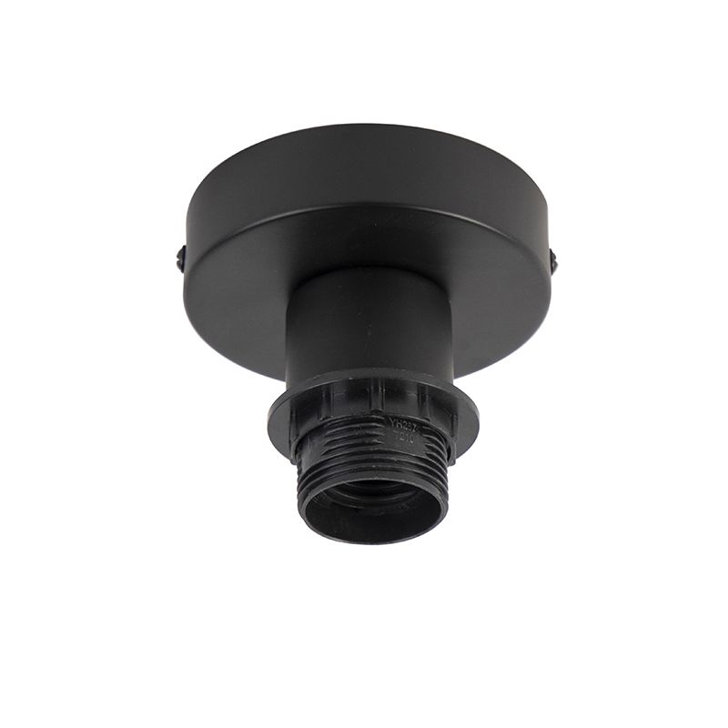 Moderne plafondlamp zwart met goud 47 cm duo kap - Combi