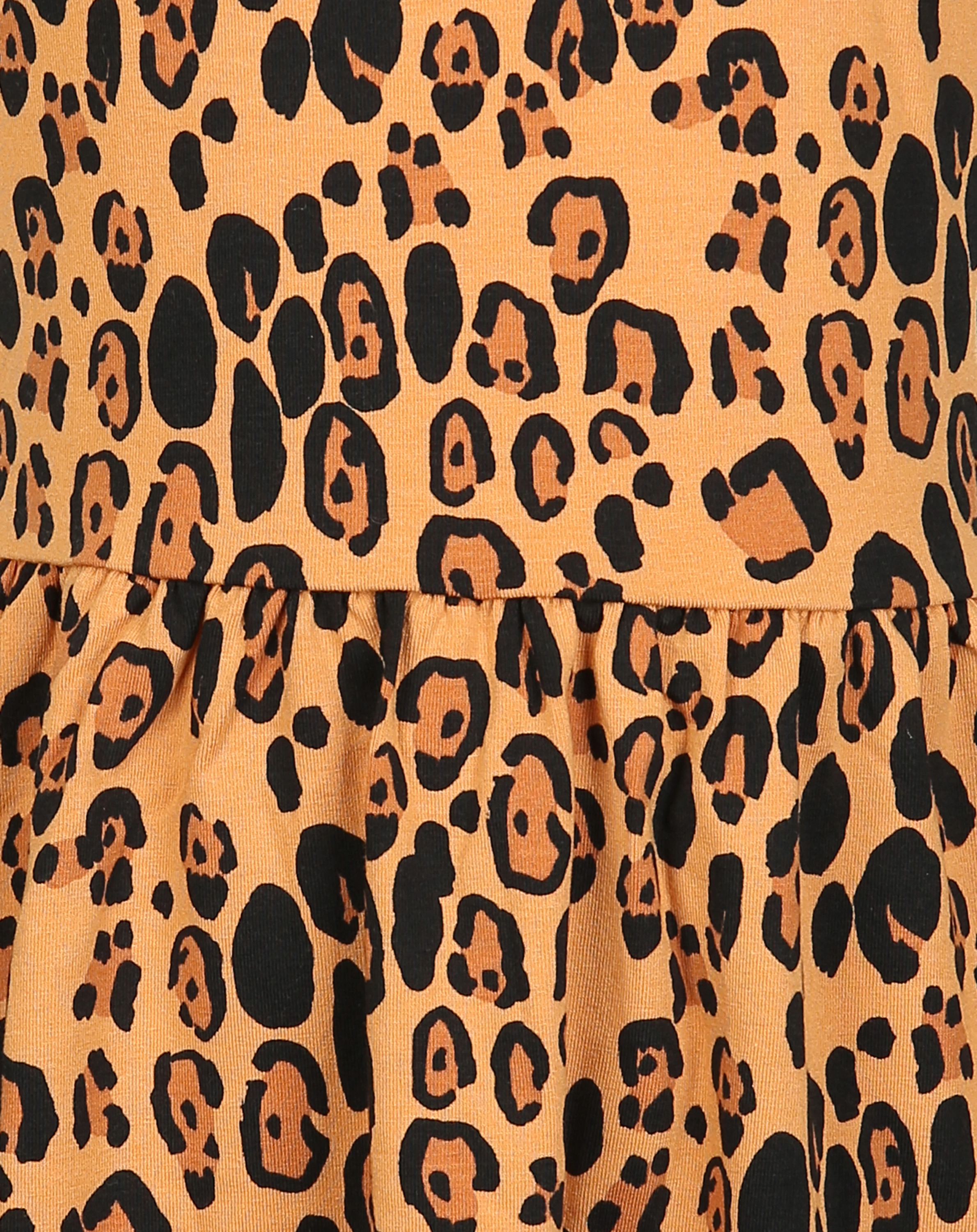 Kurzarm-Kleid LEOPARD in beige