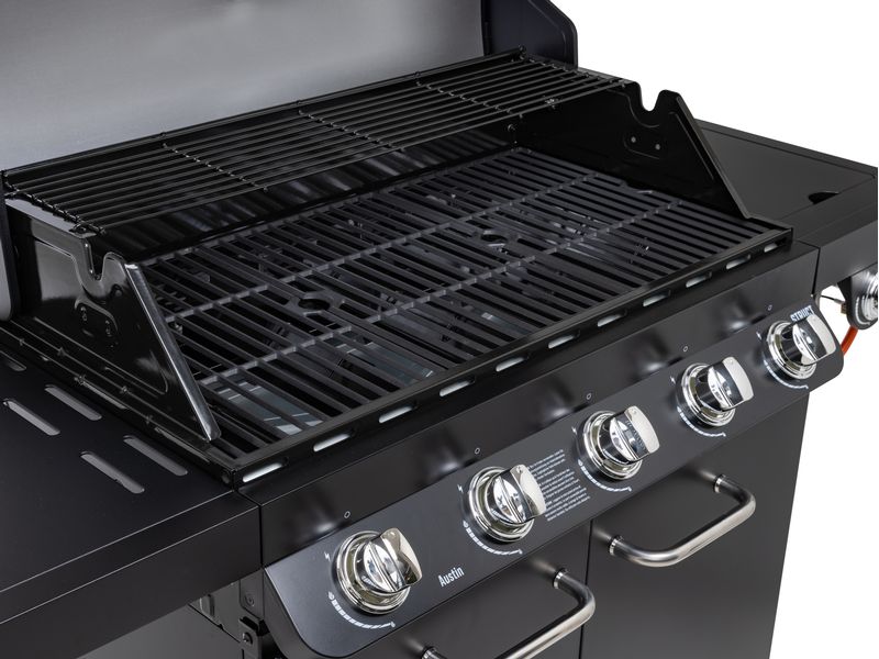 STRUCT Gasgrill Austin 5B Mobiler Gasgrill mit 5 Brennern und einer Seitenkochstelle