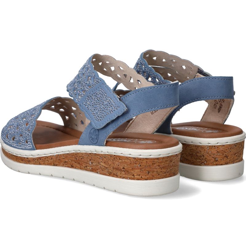 Rieker Sandalen Blauw Dames